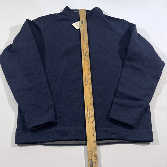 Peter Millar Mens Navy Crown Fleece 1/4 Zip Pullover Sweater MF23K60 Sz L NWT - Picture 3 of 8